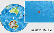Physical Location Map of the area around 56° 48' 24" S, 133° 31' 30" E