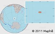 Gray Location Map of the area around 56° 48' 24" S, 13° 40' 30" E
