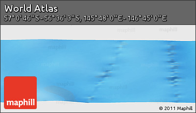 Physical Panoramic Map of the Area around 56° 48' 24" S, 146° 16' 30" E