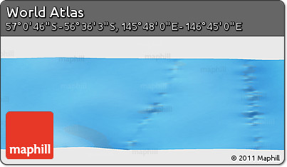 Physical Panoramic Map of the Area around 56° 48' 24" S, 146° 16' 30" E