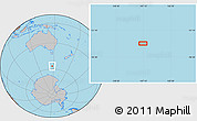 Gray Location Map of the area around 56° 48' 24" S, 147° 7' 30" E