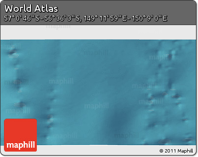 Satellite 3D Map of the Area around 56° 48' 24" S, 149° 40' 30" E