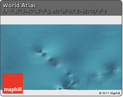 Satellite 3D Map of the Area around 56° 48' 24" S, 153° 4' 29" E