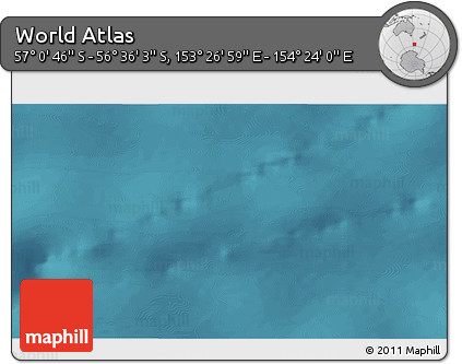 Satellite 3D Map of the Area around 56° 48' 24" S, 153° 55' 30" E
