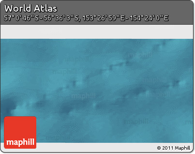 Satellite 3D Map of the Area around 56° 48' 24" S, 153° 55' 30" E