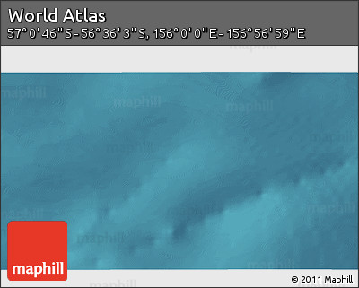 Satellite 3D Map of the Area around 56° 48' 24" S, 156° 28' 29" E