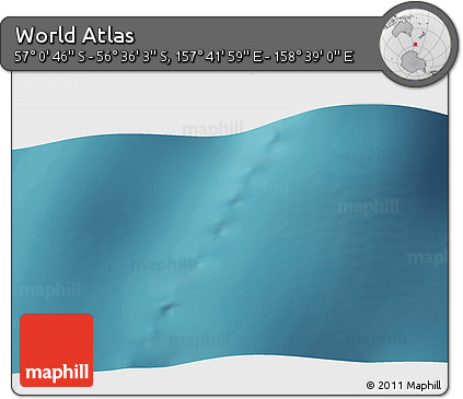 Satellite 3D Map of the Area around 56° 48' 24" S, 158° 10' 30" E