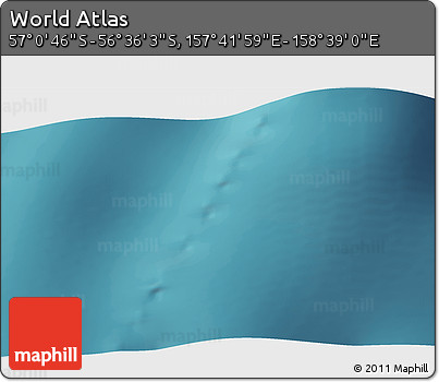 Satellite 3D Map of the Area around 56° 48' 24" S, 158° 10' 30" E