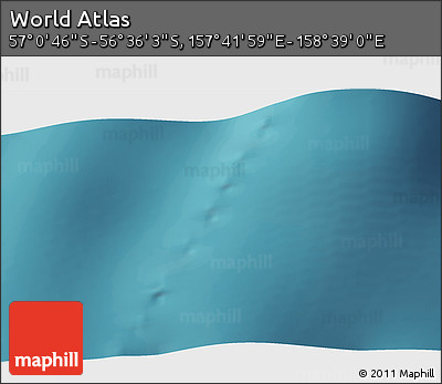 Satellite 3D Map of the Area around 56° 48' 24" S, 158° 10' 30" E