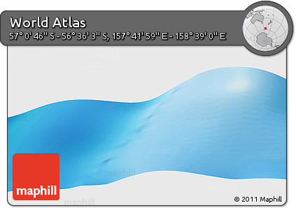 Physical Panoramic Map of the Area around 56° 48' 24" S, 158° 10' 30" E