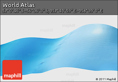 Physical Panoramic Map of the Area around 56° 48' 24" S, 158° 10' 30" E