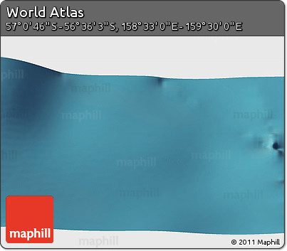 Satellite 3D Map of the Area around 56° 48' 24" S, 159° 1' 30" E