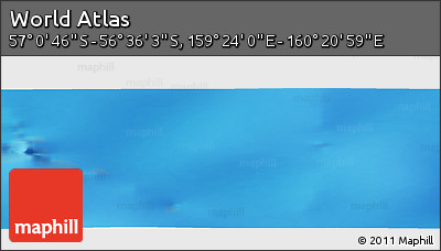 Physical Panoramic Map of the Area around 56° 48' 24" S, 159° 52' 30" E