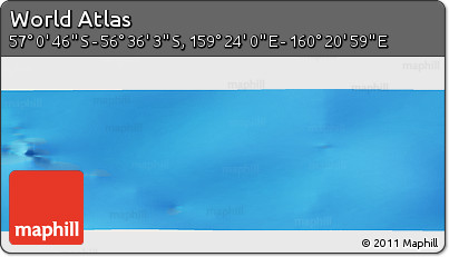 Physical Panoramic Map of the Area around 56° 48' 24" S, 159° 52' 30" E