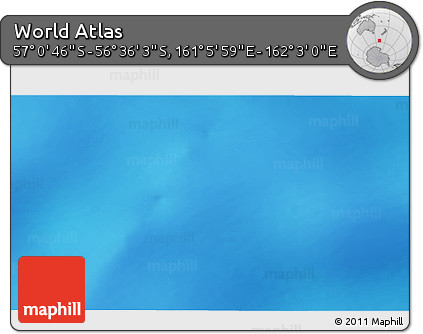 Physical 3D Map of the Area around 56° 48' 24" S, 161° 34' 29" E