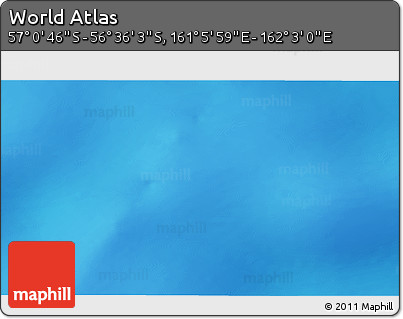 Physical 3D Map of the Area around 56° 48' 24" S, 161° 34' 29" E