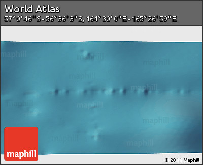 Satellite 3D Map of the Area around 56° 48' 24" S, 164° 58' 29" E