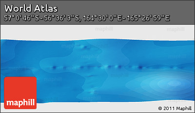 Political Panoramic Map of the Area around 56° 48' 24" S, 164° 58' 29" E