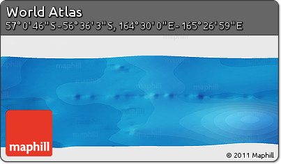 Political Panoramic Map of the Area around 56° 48' 24" S, 164° 58' 29" E