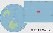 Savanna Style Location Map of the area around 56° 48' 24" S, 172° 37' 30" E