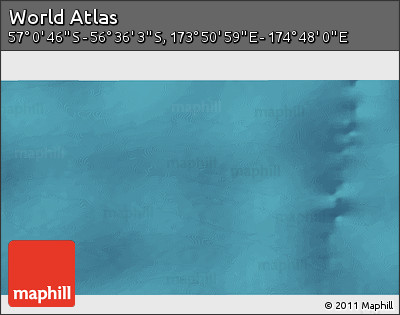 Satellite 3D Map of the Area around 56° 48' 24" S, 174° 19' 29" E