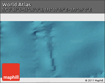 Satellite 3D Map of the Area around 56° 48' 24" S, 175° 10' 30" E