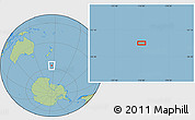 Savanna Style Location Map of the area around 56° 48' 24" S, 176° 1' 30" E