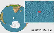 Satellite Location Map of the area around 56° 48' 24" S, 17° 55' 29" E