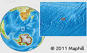 Physical Location Map of the area around 56° 48' 24" S, 20° 28' 30" E