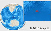 Shaded Relief Location Map of the area around 56° 48' 24" S, 31° 31' 29" E