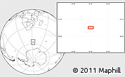 Blank Location Map of the area around 56° 48' 24" S, 32° 22' 30" E