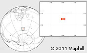 Blank Location Map of the area around 56° 48' 24" S, 34° 4' 30" E