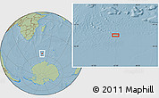 Savanna Style Location Map of the area around 56° 48' 24" S, 45° 7' 30" E, hill shading