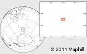 Blank Location Map of the area around 56° 48' 24" S, 46° 49' 30" E