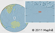 Savanna Style Location Map of the area around 56° 48' 24" S, 46° 49' 30" E, hill shading