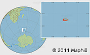Savanna Style Location Map of the area around 56° 48' 24" S, 49° 22' 30" E