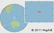 Savanna Style Location Map of the area around 56° 48' 24" S, 50° 13' 30" E