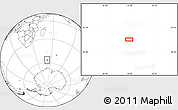 Blank Location Map of the area around 56° 48' 24" S, 51° 55' 29" E