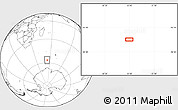 Blank Location Map of the area around 56° 48' 24" S, 53° 37' 30" E