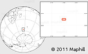 Blank Location Map of the area around 56° 48' 24" S, 54° 28' 30" E