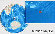 Shaded Relief Location Map of the area around 56° 48' 24" S, 54° 28' 30" E