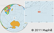 Political Location Map of the area around 56° 48' 24" S, 56° 10' 29" E