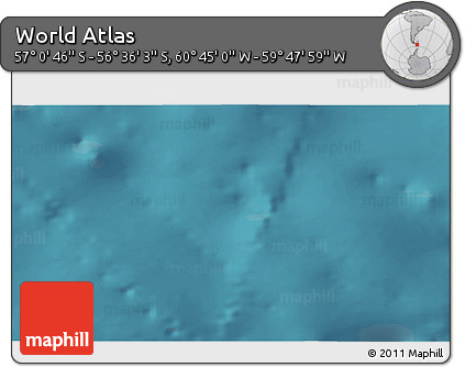Satellite 3D Map of the Area around 56° 48' 24" S, 60° 16' 29" W