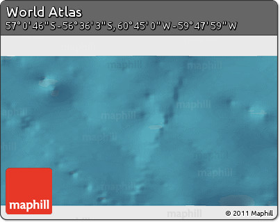 Satellite 3D Map of the Area around 56° 48' 24" S, 60° 16' 29" W