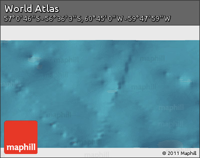 Satellite 3D Map of the Area around 56° 48' 24" S, 60° 16' 29" W