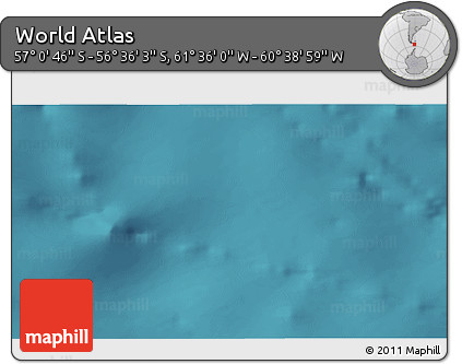 Satellite 3D Map of the Area around 56° 48' 24" S, 61° 7' 30" W