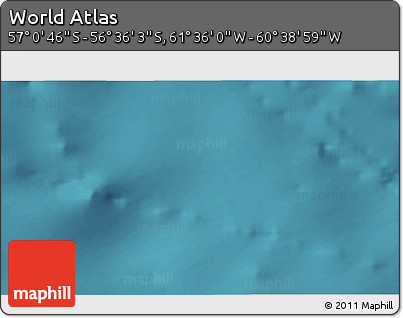 Satellite 3D Map of the Area around 56° 48' 24" S, 61° 7' 30" W