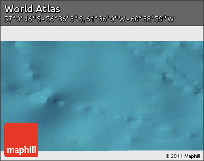 Satellite 3D Map of the Area around 56° 48' 24" S, 61° 7' 30" W