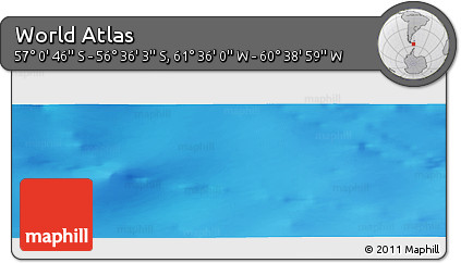 Physical Panoramic Map of the Area around 56° 48' 24" S, 61° 7' 30" W