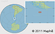 Savanna Style Location Map of the area around 56° 48' 24" S, 70° 28' 29" W